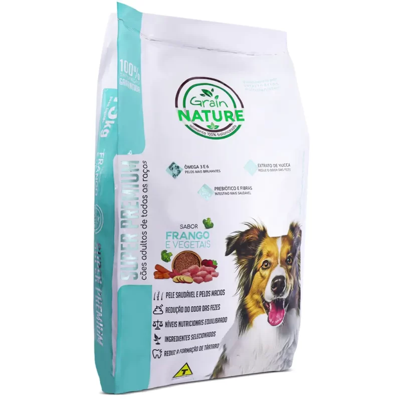 Ração Super Premium Grain Nature para cães - Nutrição saudável e equilibrada