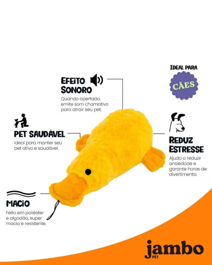 Brinquedo Interativo Big Duck para Cães