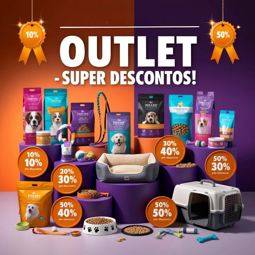 Produtos e serviços para pets - Ofertas especiais no Outlet Pet