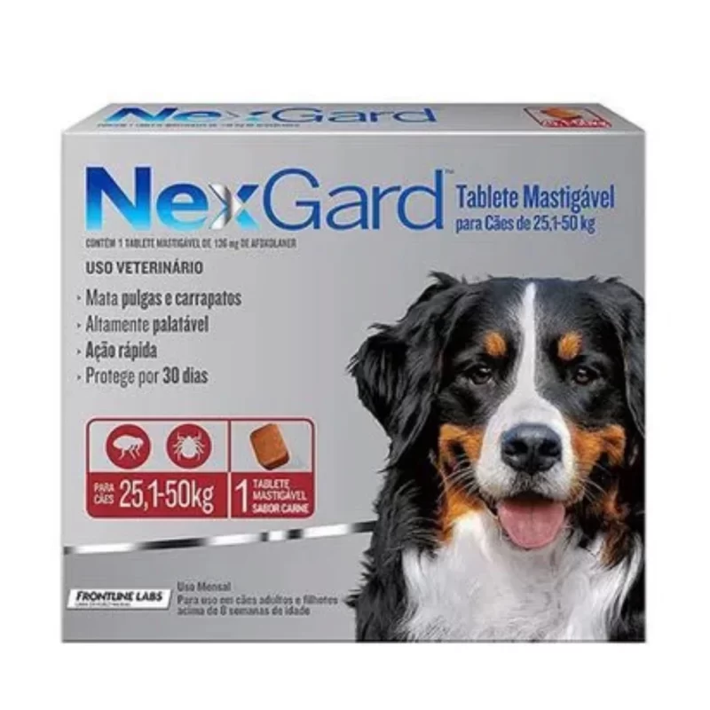 Nexgard Cão 25 a 50kg - Proteção Contra Pulgas e Carrapatos