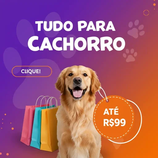 Lojas de animais com produtos para cachorro até R$99