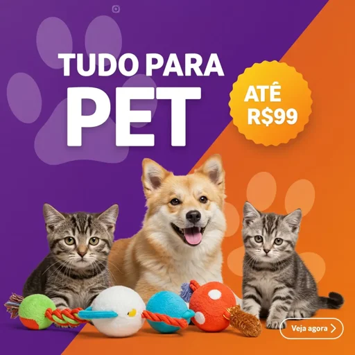 Lojas de animais com ofertas para pets de até R$99