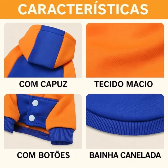 Roupa de Frio para Cachorro – Moletom com Capuz Esportivo e Confortável - Image 4