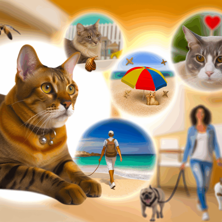 Gatos e calor: como refrescar na praia/viagem: Guia Completo e Dicas Essenciais