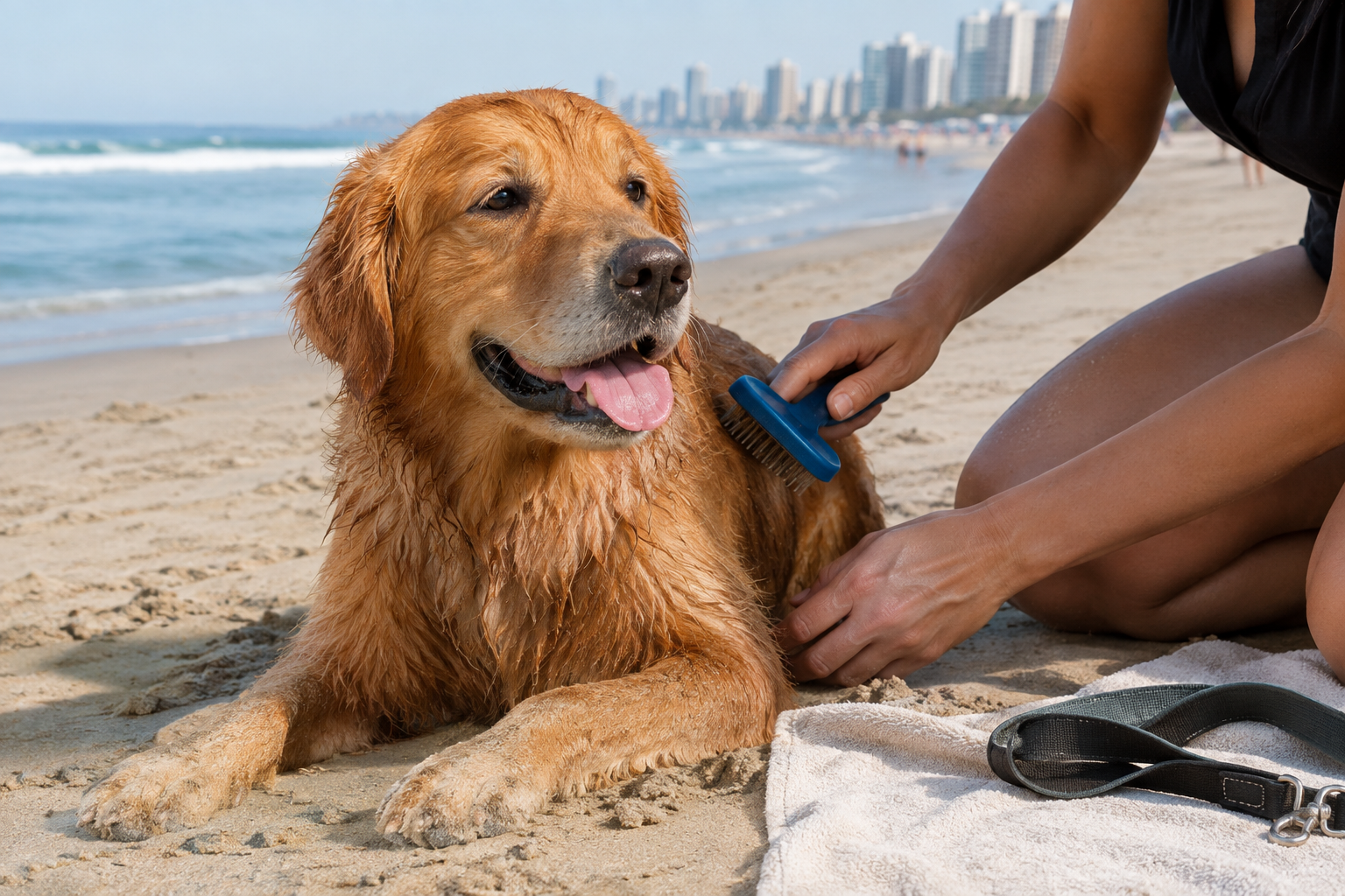 Areia no Pelo do Cachorro: como cuidar depois de um passeio na praia
